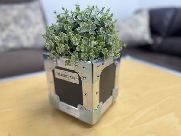 Flightcase Plant Pot In Grey